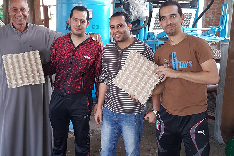 2500 pcs Egg Tray Machine Installed in Egypt Successfully